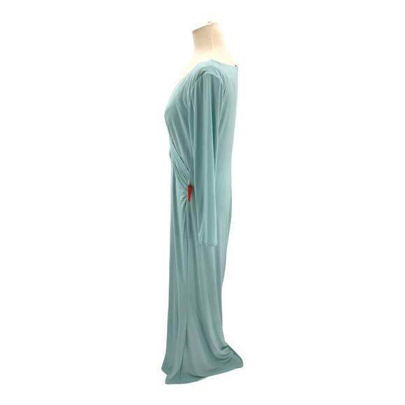 Ieena For Mac Duggal Blue Long Sleeve Jersey Sheath Gown Size 12 NWT $348 MSRP - Picture 5 of 9